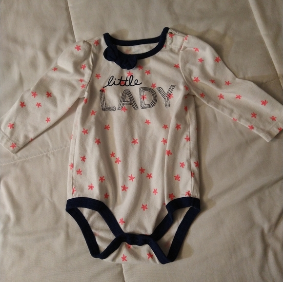 6/$15 Size 3-6 M Cat & Jack long sleeve bodysuit onesie - Picture 2 of 12